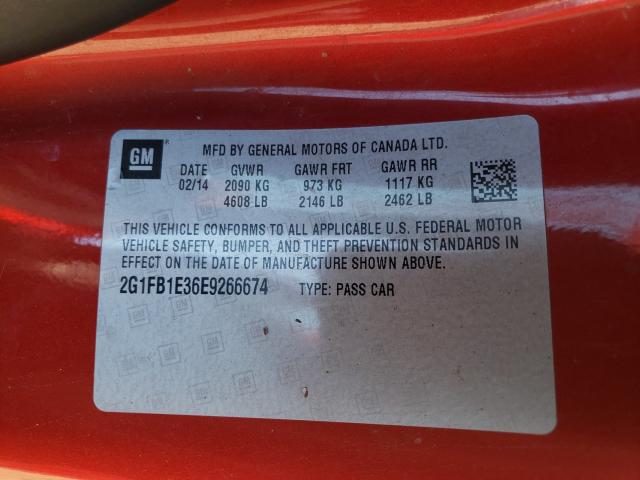 2014 CHEVROLET CAMARO LT - 2G1FB1E36E9266674