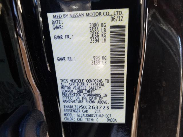 2012 NISSAN ALTIMA SR 1N4BL2EP5CC263725