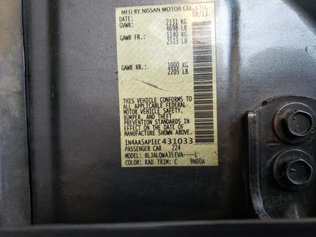 2014 NISSAN MAXIMA S - 1N4AA5AP1EC431033
