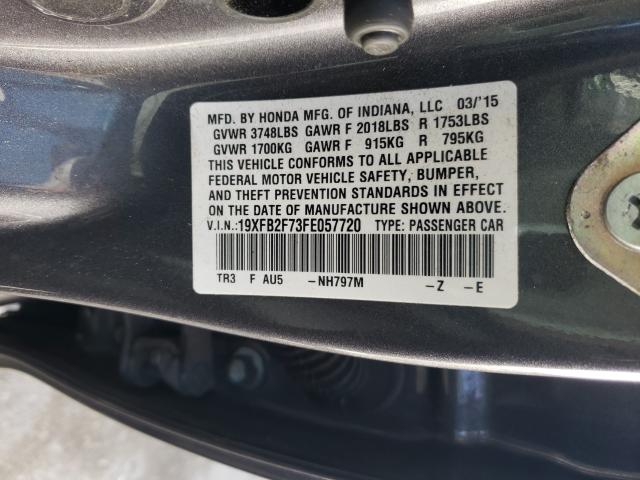 2015 HONDA CIVIC SE 19XFB2F73FE057720