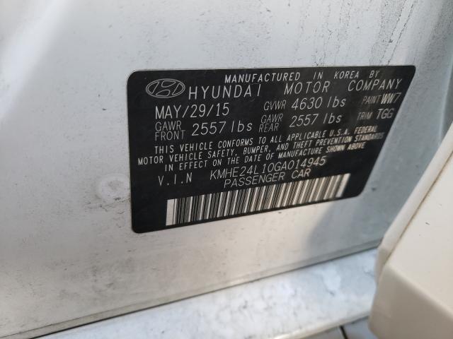 2016 HYUNDAI SONATA HYB KMHE24L10GA014945