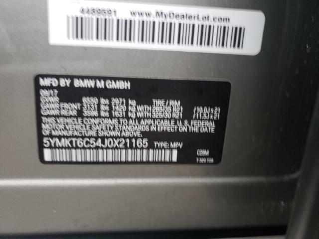 2018 BMW X5 M 5YMKT6C54J0X21165