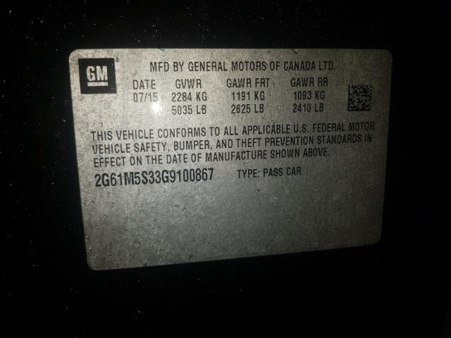 2016 CADILLAC XTS LUXURY 2G61M5S33G9100867