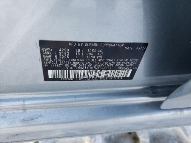 2017 SUBARU IMPREZA LI 4S3GTAU61H3738832