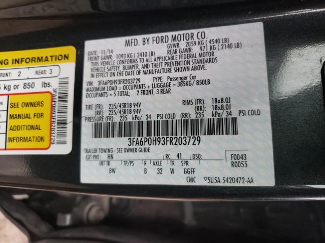 2015 FORD FUSION 3FA6P0H93FR203729