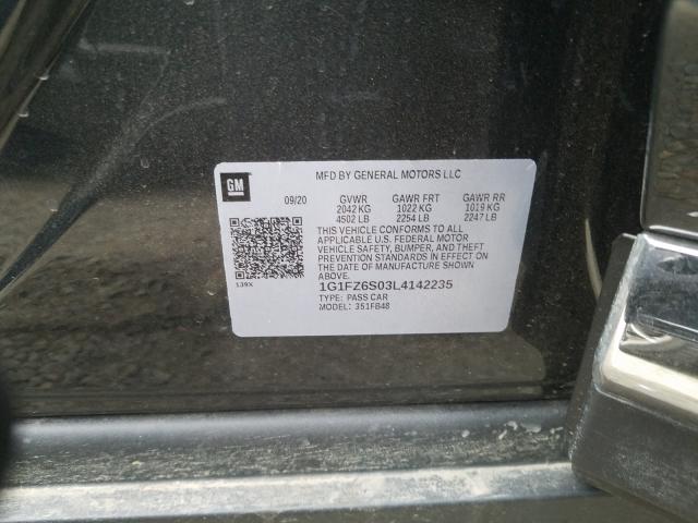 2020 CHEVROLET BOLT EV PR - 1G1FZ6S03L4142235