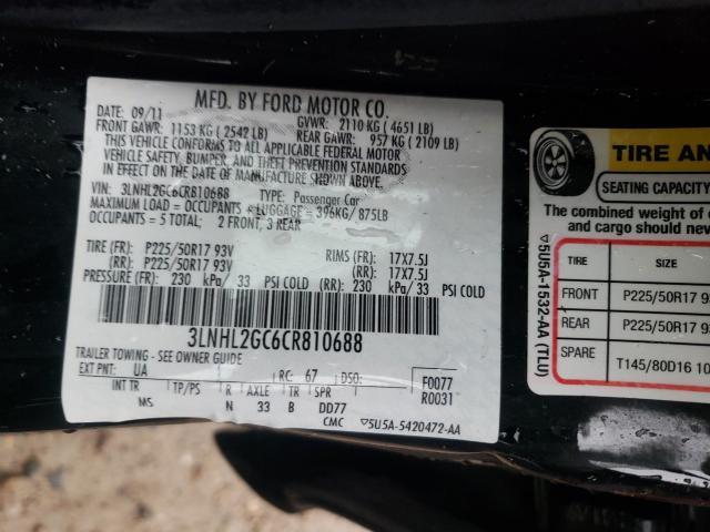 2012 LINCOLN MKZ 3LNHL2GC6CR810688