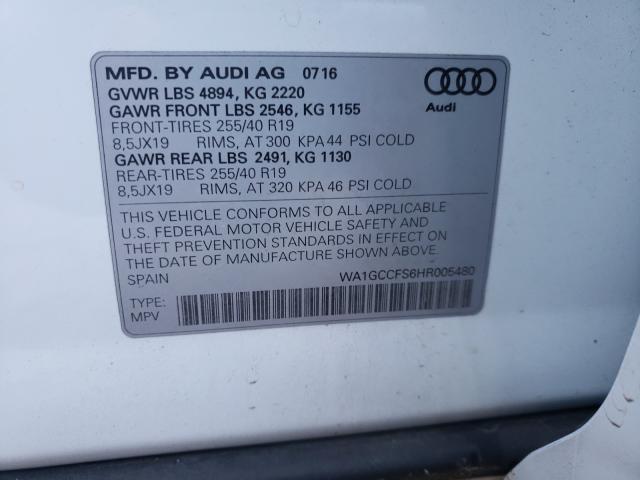 2017 AUDI Q3 PRESTIG WA1GCCFS6HR005480
