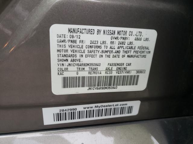 2013 INFINITI G37 JN1CV6AR9DM350940