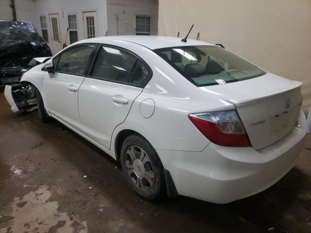 2012 HONDA CIVIC HYBR JHMFB4F32CS007293