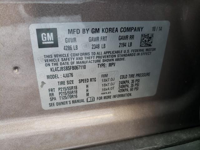 2015 BUICK ENCORE CON KL4CJBSB5FB067110