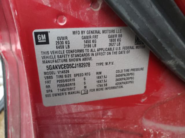 2012 BUICK ENCLAVE 5GAKVCED5CJ182978
