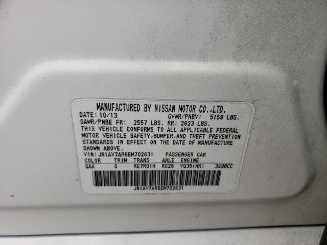 2014 INFINITI Q50 HYBRID JN1AV7AR6EM702631