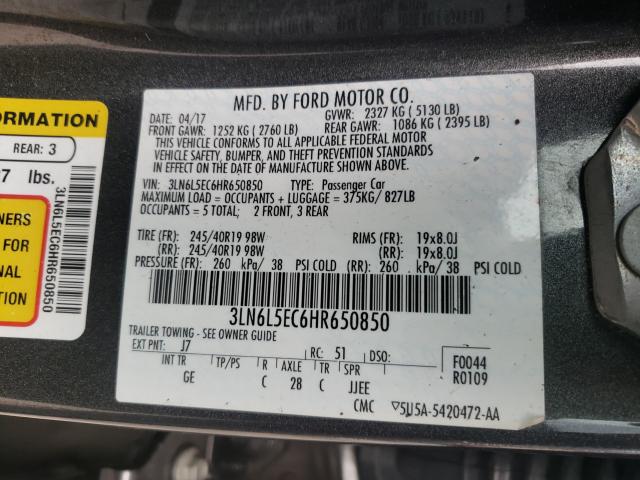 2017 LINCOLN MKZ RESERV 3LN6L5EC6HR650850