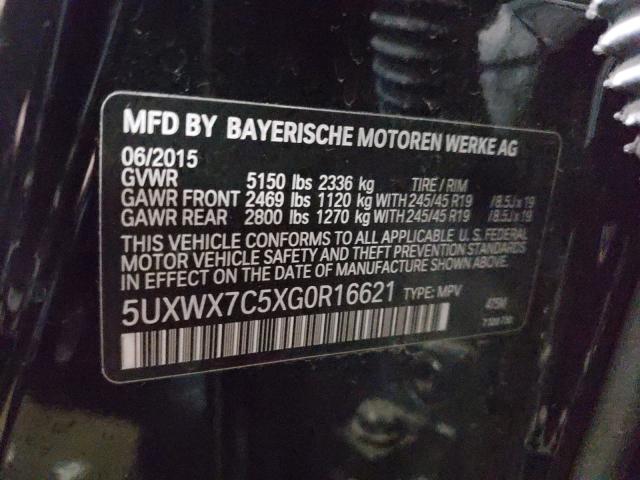 2016 BMW X3 XDRIVE3 5UXWX7C5XG0R16621