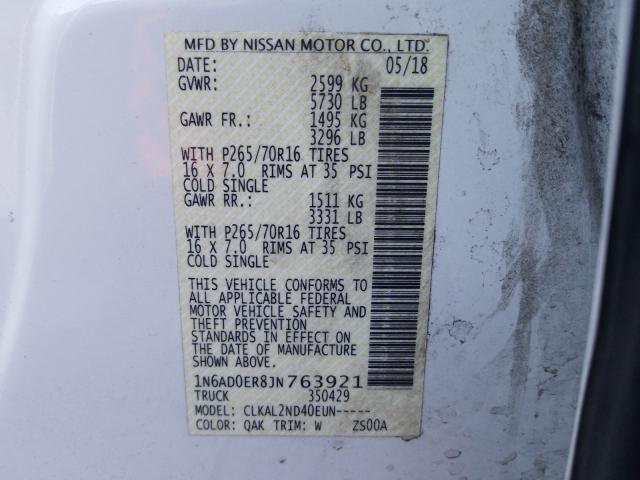 2018 NISSAN FRONTIER 1N6AD0ER8JN763921