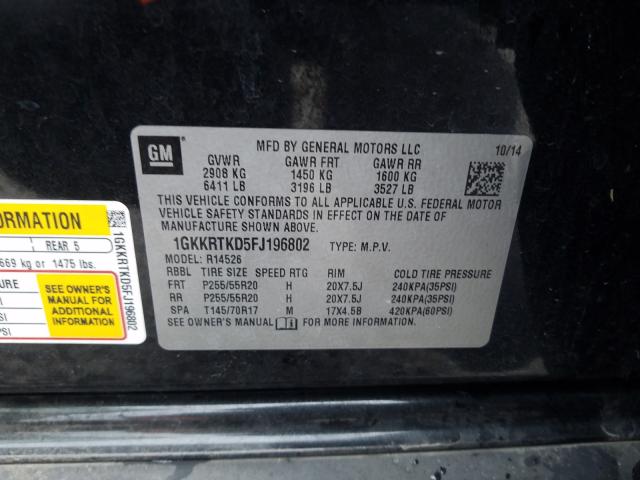 2015 GMC ACADIA DEN 1GKKRTKD5FJ196802