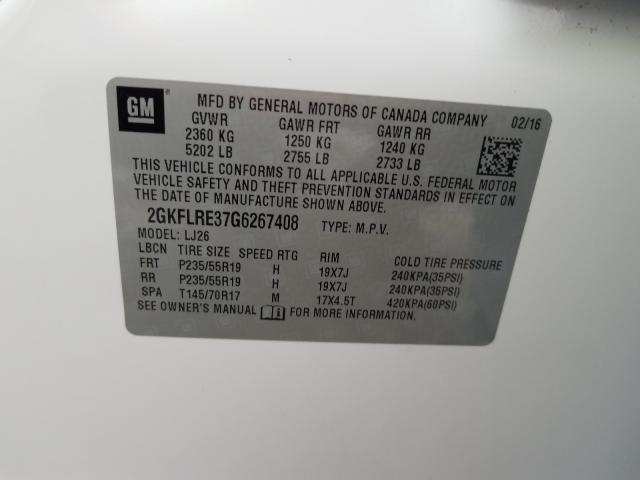 2016 GMC TERRAIN DE 2GKFLRE37G6267408