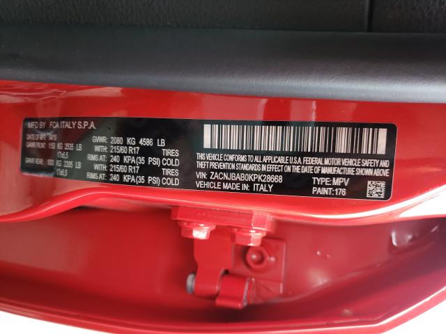 2019 JEEP RENEGADE S ZACNJBAB0KPK28668