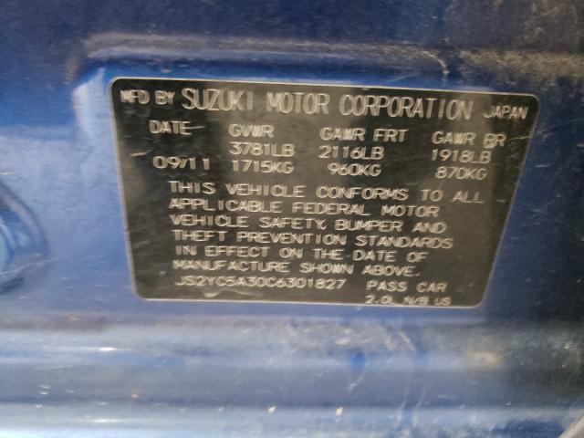 2012 SUZUKI SX4 LE JS2YC5A30C6301827