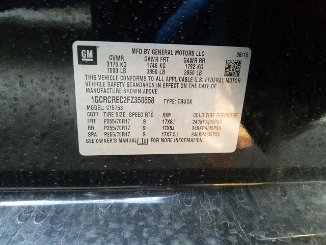 2015 CHEVROLET SILVERADO - 1GCRCREC2FZ350658