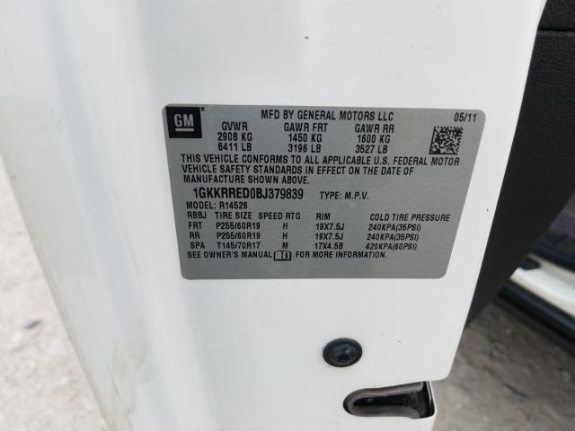 2011 GMC ACADIA 1GKKRRED0BJ379839