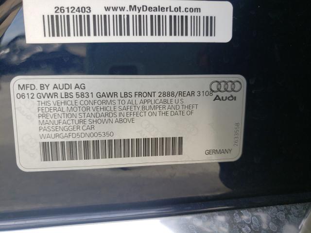 2013 AUDI A8 L QUATT WAURGAFD5DN005350