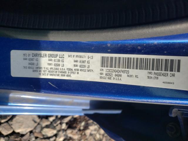 2013 DODGE AVENGER SE 1C3CDZAG4DN749723