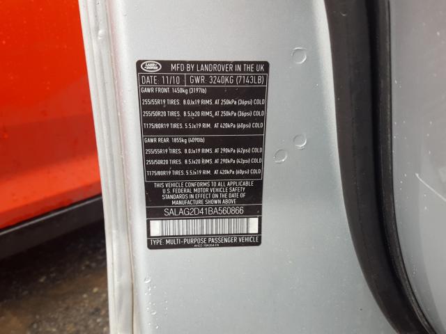 2011 LAND ROVER LR4 HSE SALAG2D41BA560866