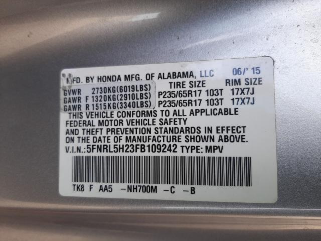 2015 HONDA ODYSSEY LX 5FNRL5H23FB109242