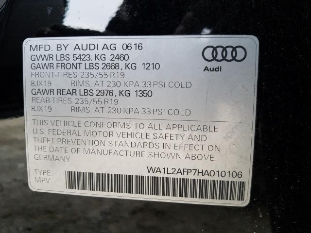 2017 AUDI Q5 PREMIUM WA1L2AFP7HA010106