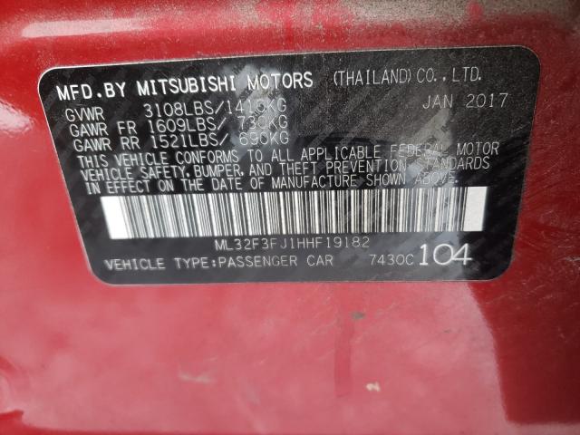 2017 MITSUBISHI MIRAGE G4 ML32F3FJ1HHF19182