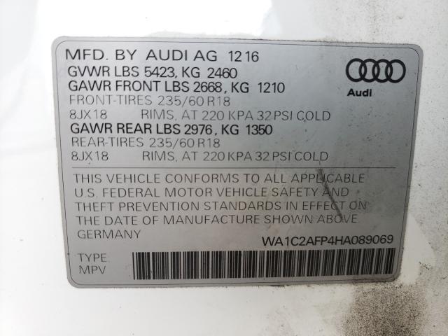 VIN WA1C2AFP4HA089069 2017 Audi Q5, Premium no.10