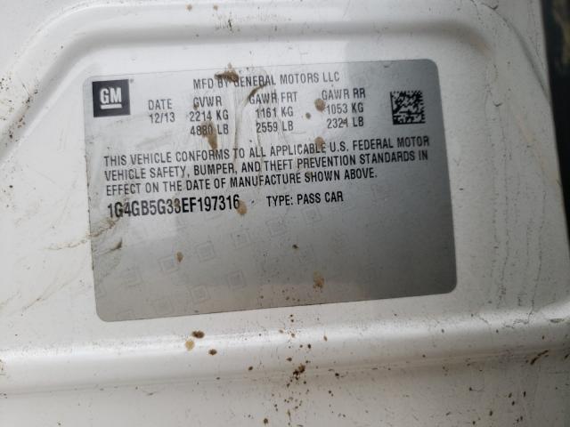 2014 BUICK LACROSSE 1G4GB5G33EF197316