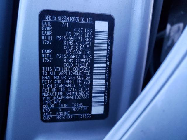 2011 NISSAN JUKE S JN8AF5MV9BT027337