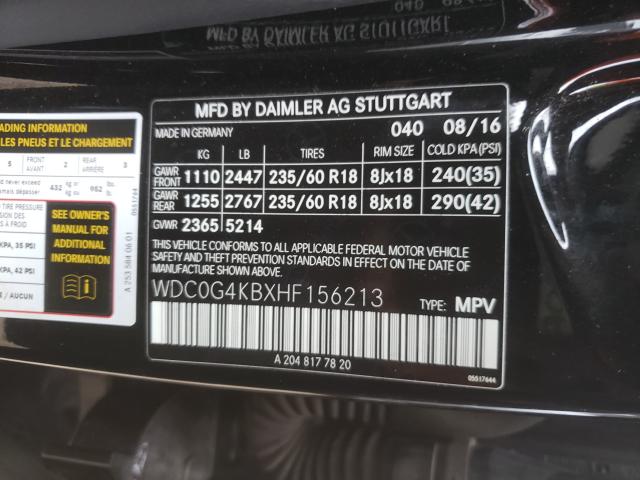 2017 MERCEDES-BENZ GLC 300 4M WDC0G4KBXHF156213