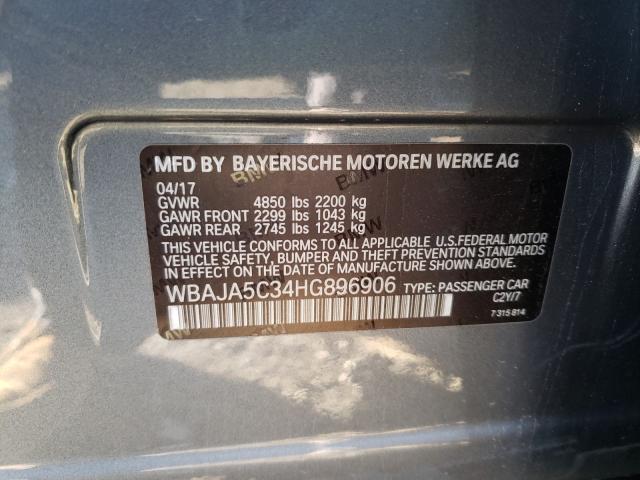 2017 BMW 530 I WBAJA5C34HG896906