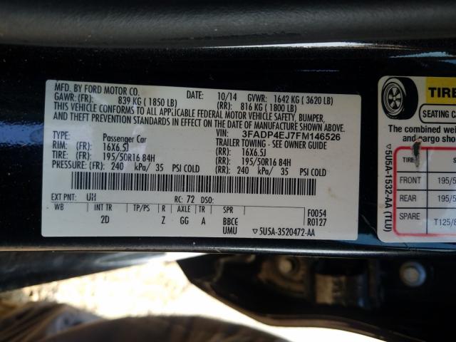 2015 FORD FIESTA SE - 3FADP4EJ7FM146526
