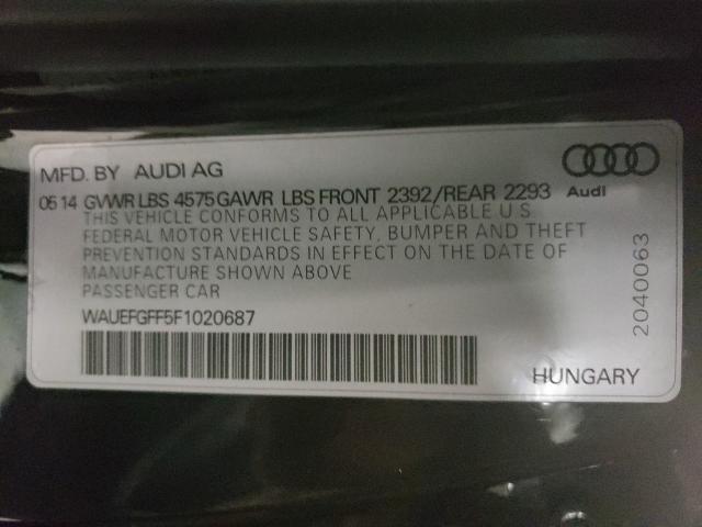 2015 AUDI A3 PREMIUM WAUEFGFF5F1020687