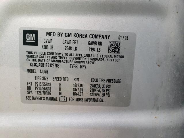 2015 BUICK ENCORE KL4CJASB1FB129788