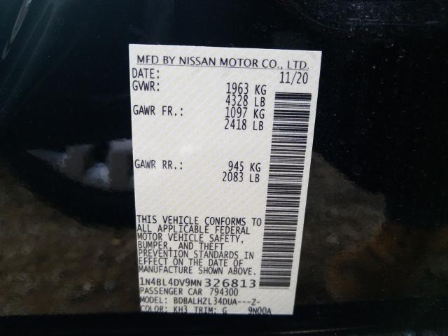 2021 NISSAN ALTIMA SV 1N4BL4DV9MN326813