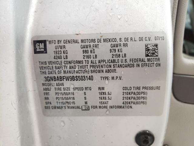 2011 CHEVROLET HHR LT 3GNBABFW9BS503140