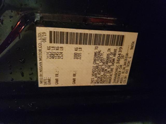 2020 NISSAN MAXIMA SV 1N4AA6CV4LC360439