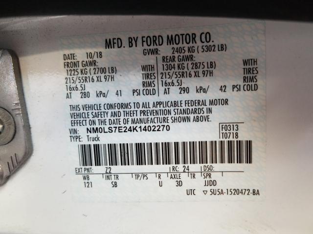 2019 FORD TRANSIT CO NM0LS7E24K1402270