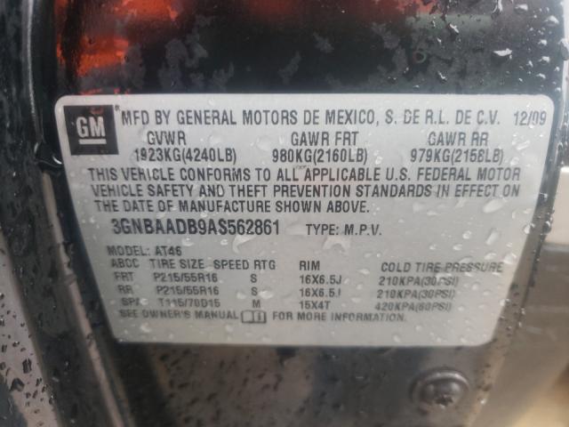 2010 CHEVROLET HHR LS 3GNBAADB9AS562861