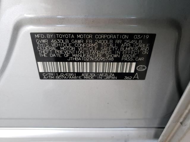 2019 LEXUS IS 300 JTHBA1D27K5095748