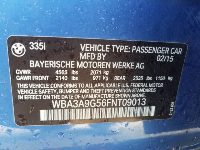 2015 BMW 335 I WBA3A9G56FNT09013