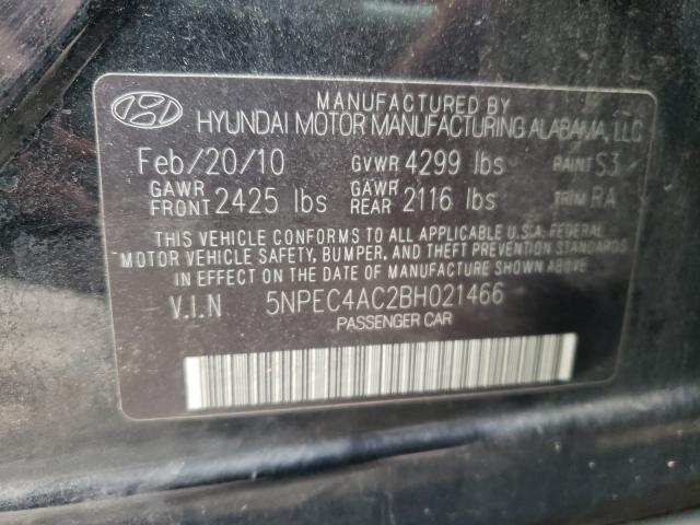 2011 HYUNDAI SONATA 5NPEC4AC2BH021466