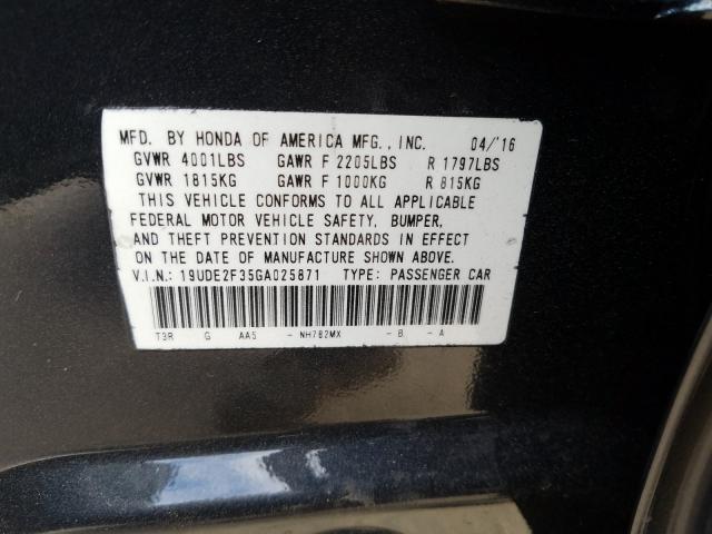 2016 ACURA ILX BASE W 19UDE2F35GA025871