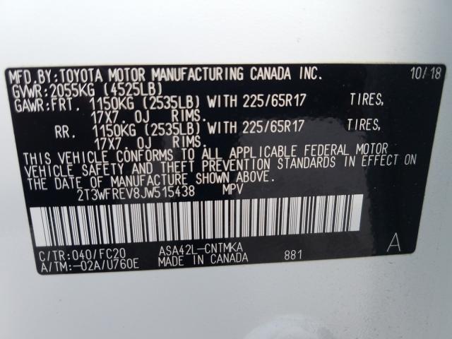 2018 TOYOTA RAV4 ADVEN 2T3WFREV8JW515438